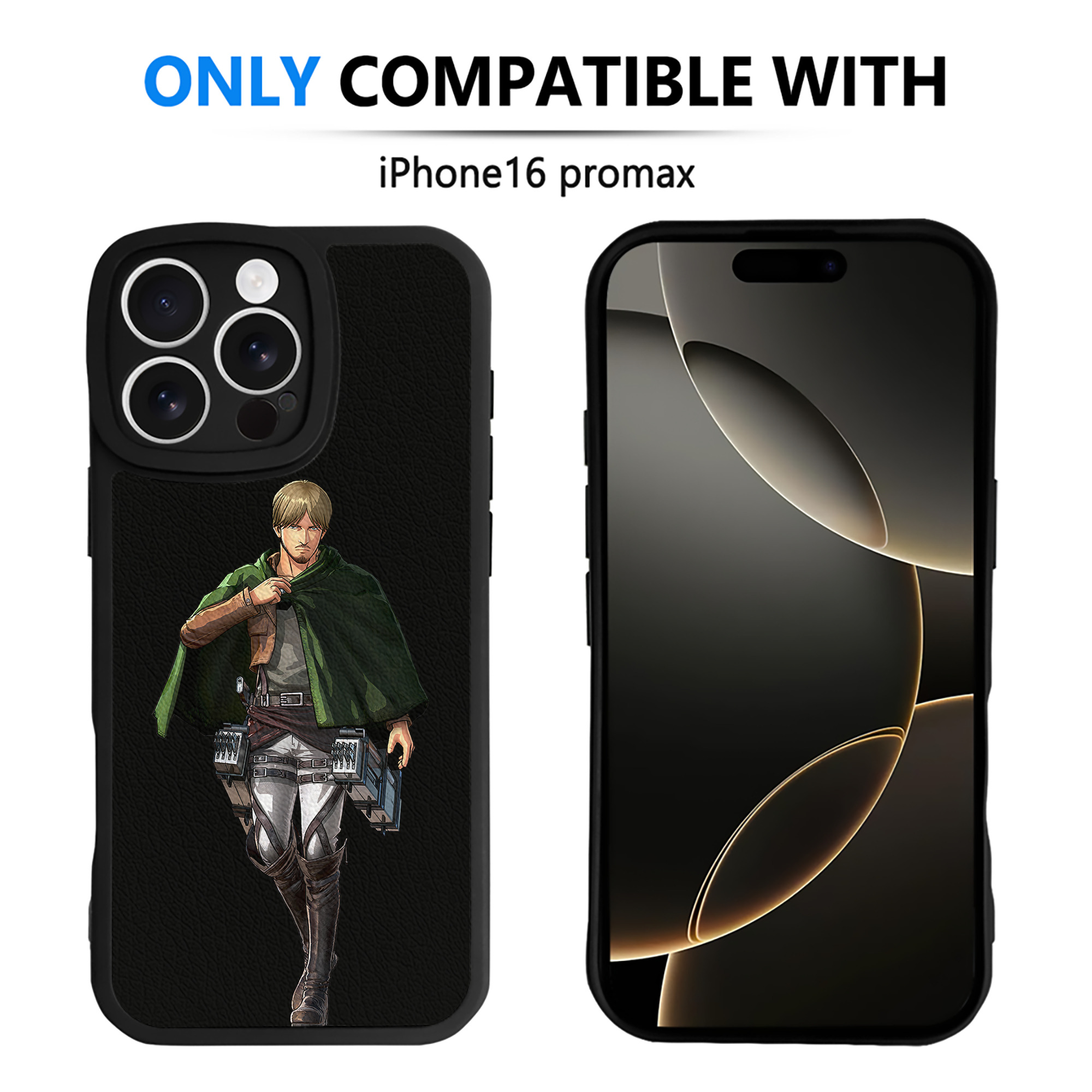 （画像用） 進撃の巨人 ミケ·ザカリアス Attack on Titan Mike Zakarius 【iPhone 16シリーズ対応】シリコンスマホケース（レザー調） 材質：シリコン